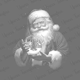 Snow globe Santa Black Out