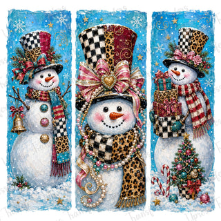Snowman Canva Blue Skies
