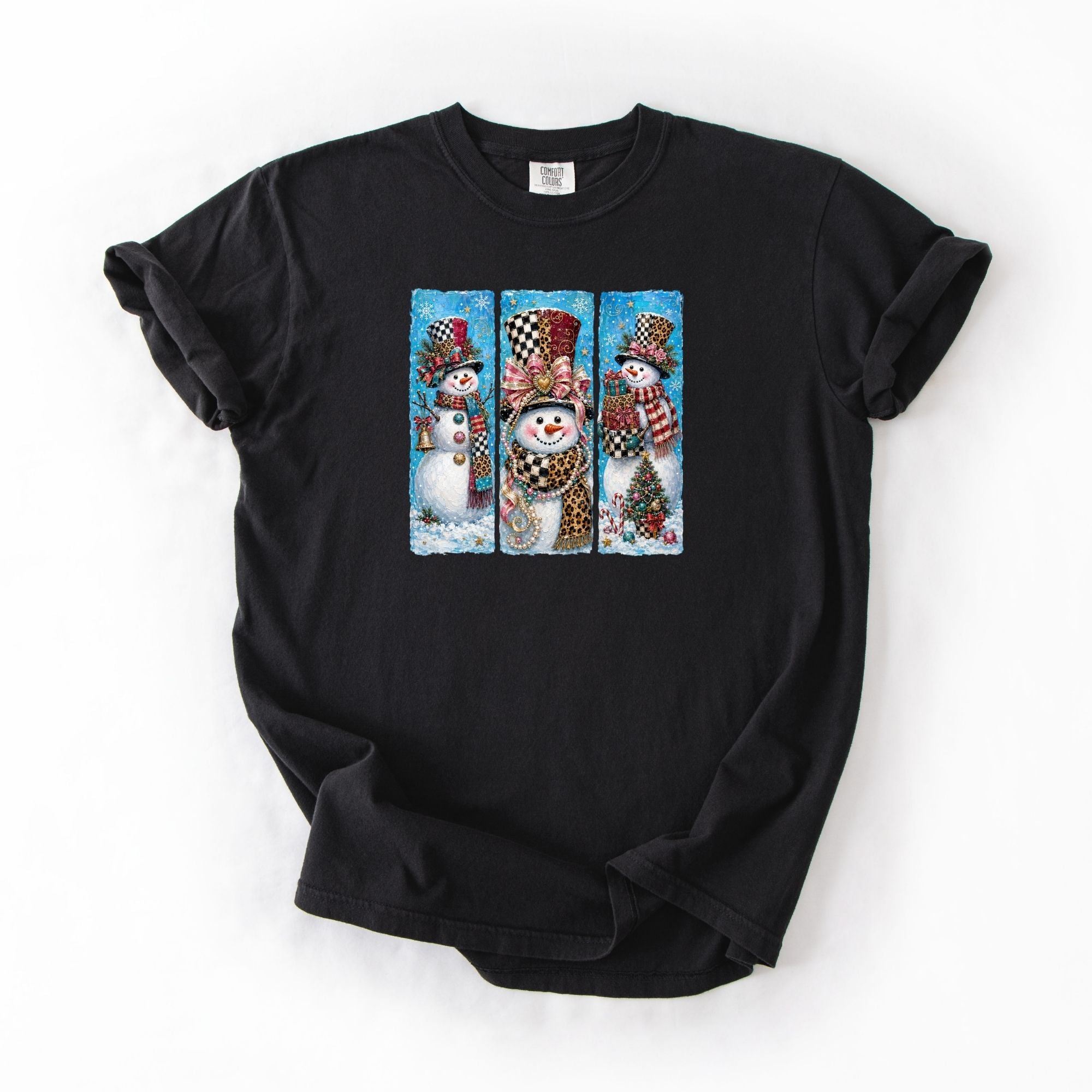 Snowman Canva Blue Skies