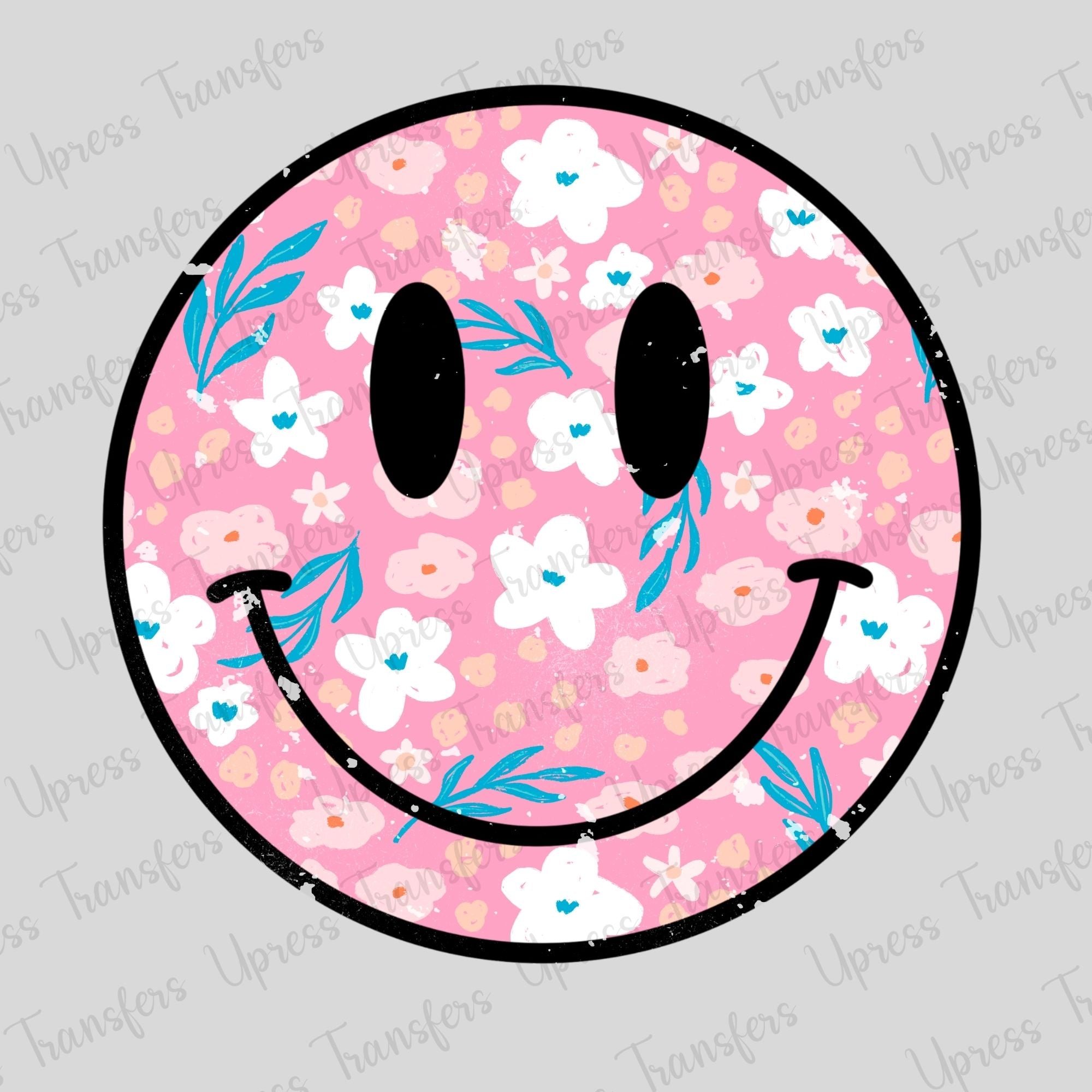 So Cute Pink Smiley with Floral