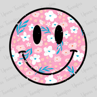 So Cute Pink Smiley with Floral