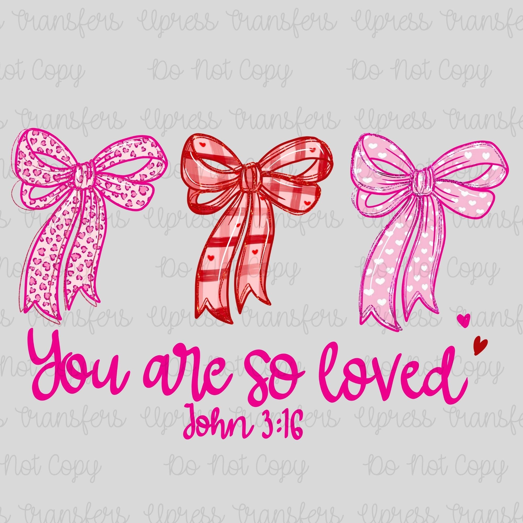 So Loved Script Bow Trio