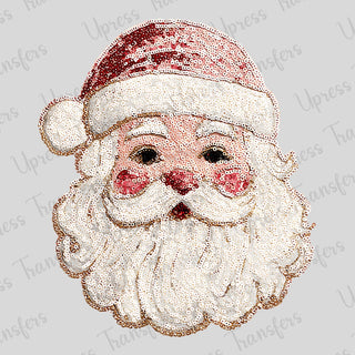 Soft Faux Sequins Santa Head