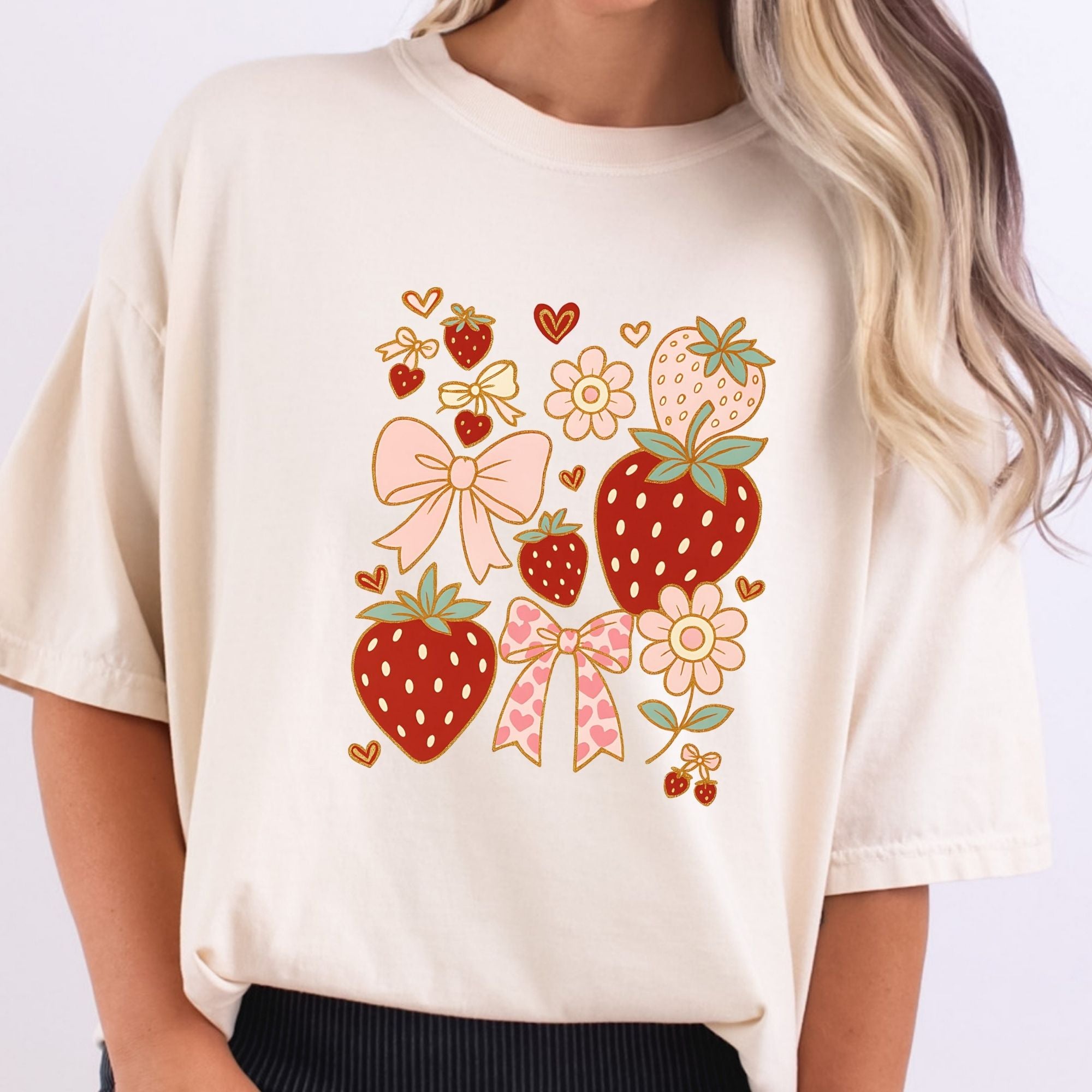 Soft Girly Berries And Bows