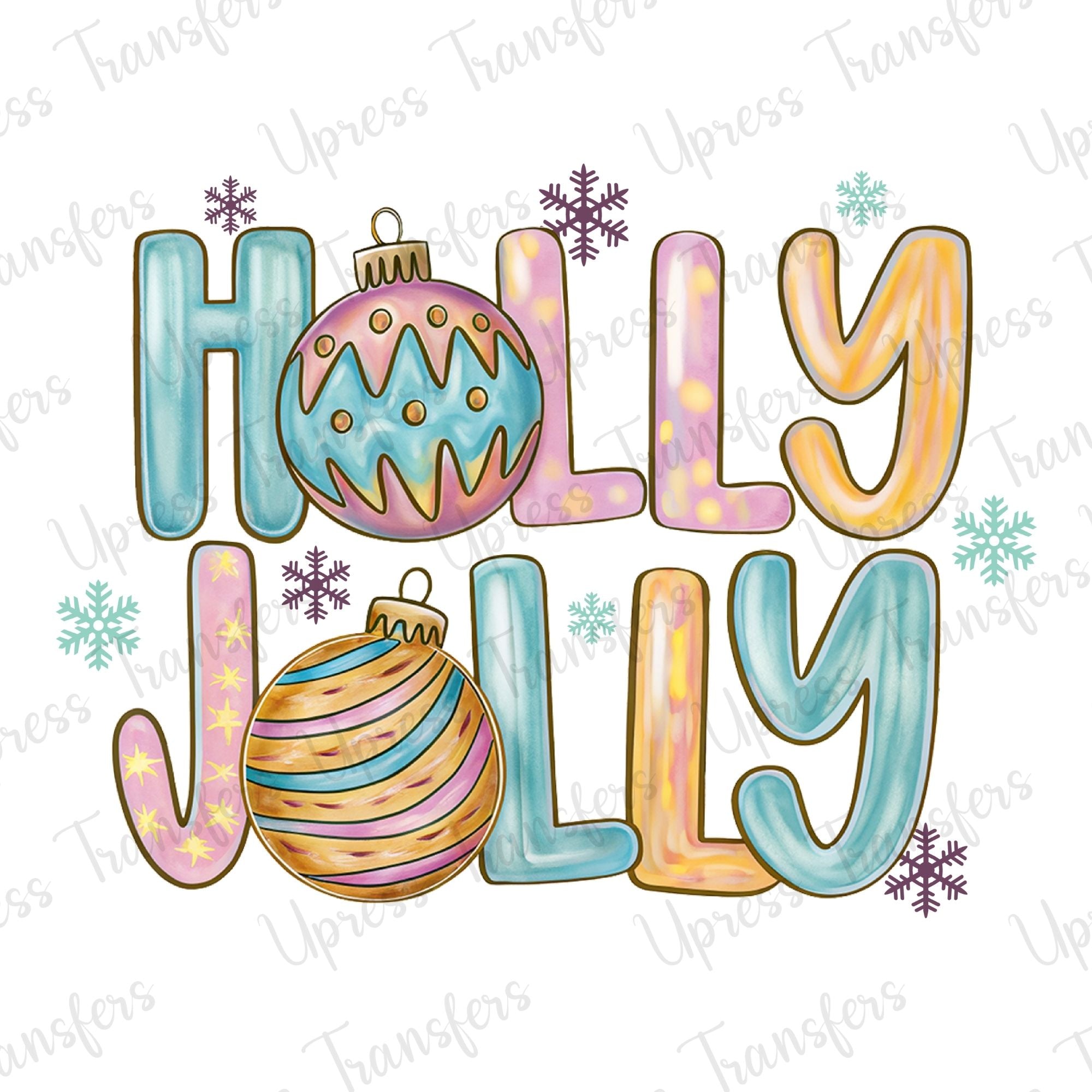 Soft Holly Jolly Ornaments