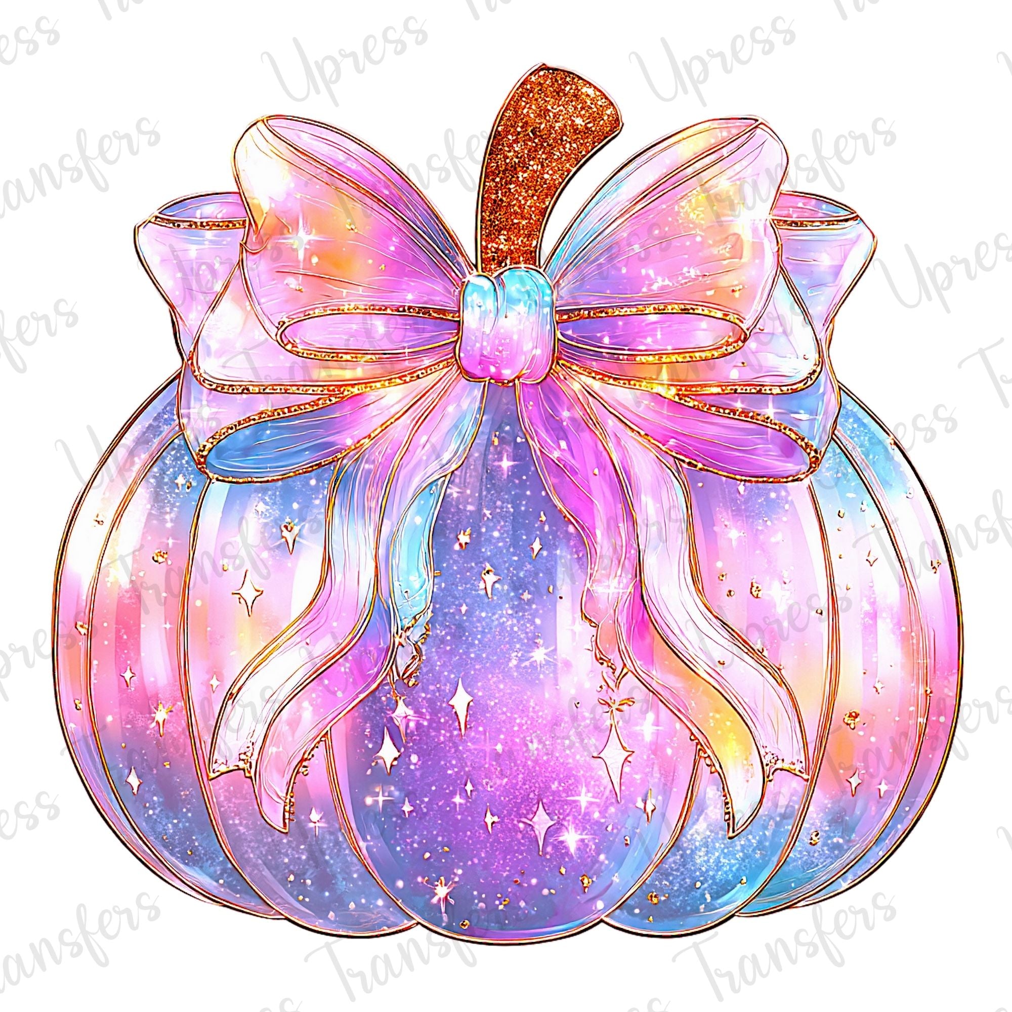 Soft Iridescent Glitter Pumpkin
