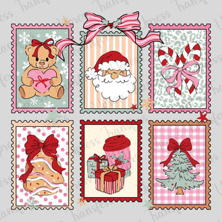 Soft Pastel Christmas Frames Collage
