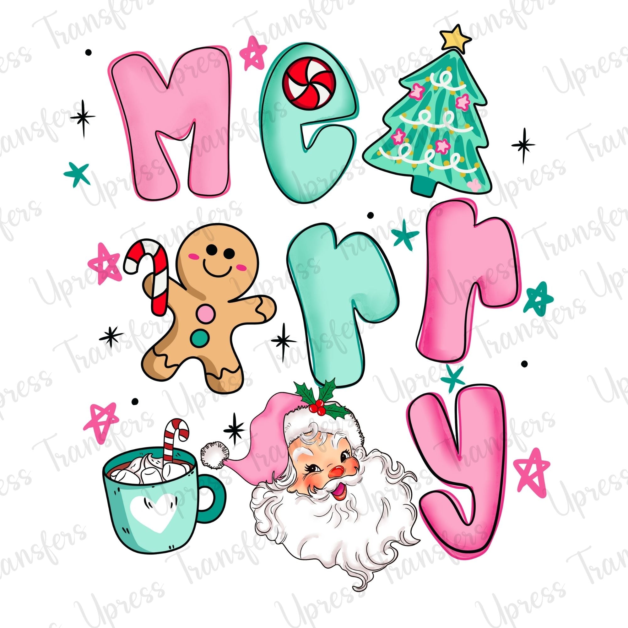 Soft Pastel Merry Preppy Christmas