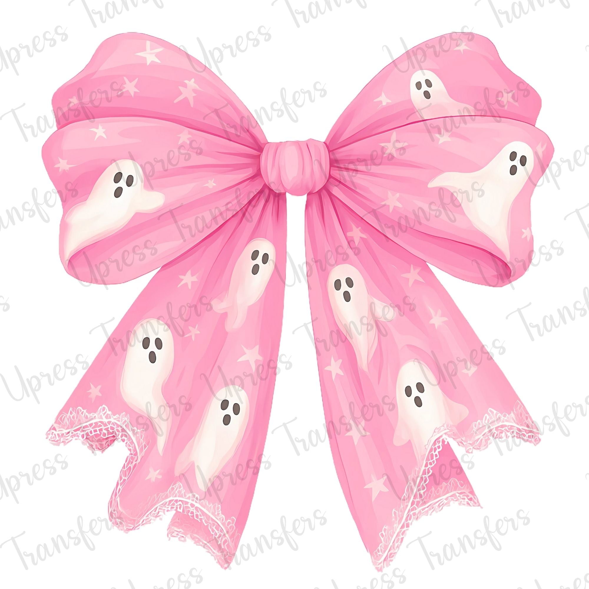 Soft Pink Boo Bow Ghosts