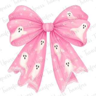 Soft Pink Boo Bow Ghosts