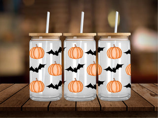 Soft Pumpkin and Bats 16 Oz Wrap