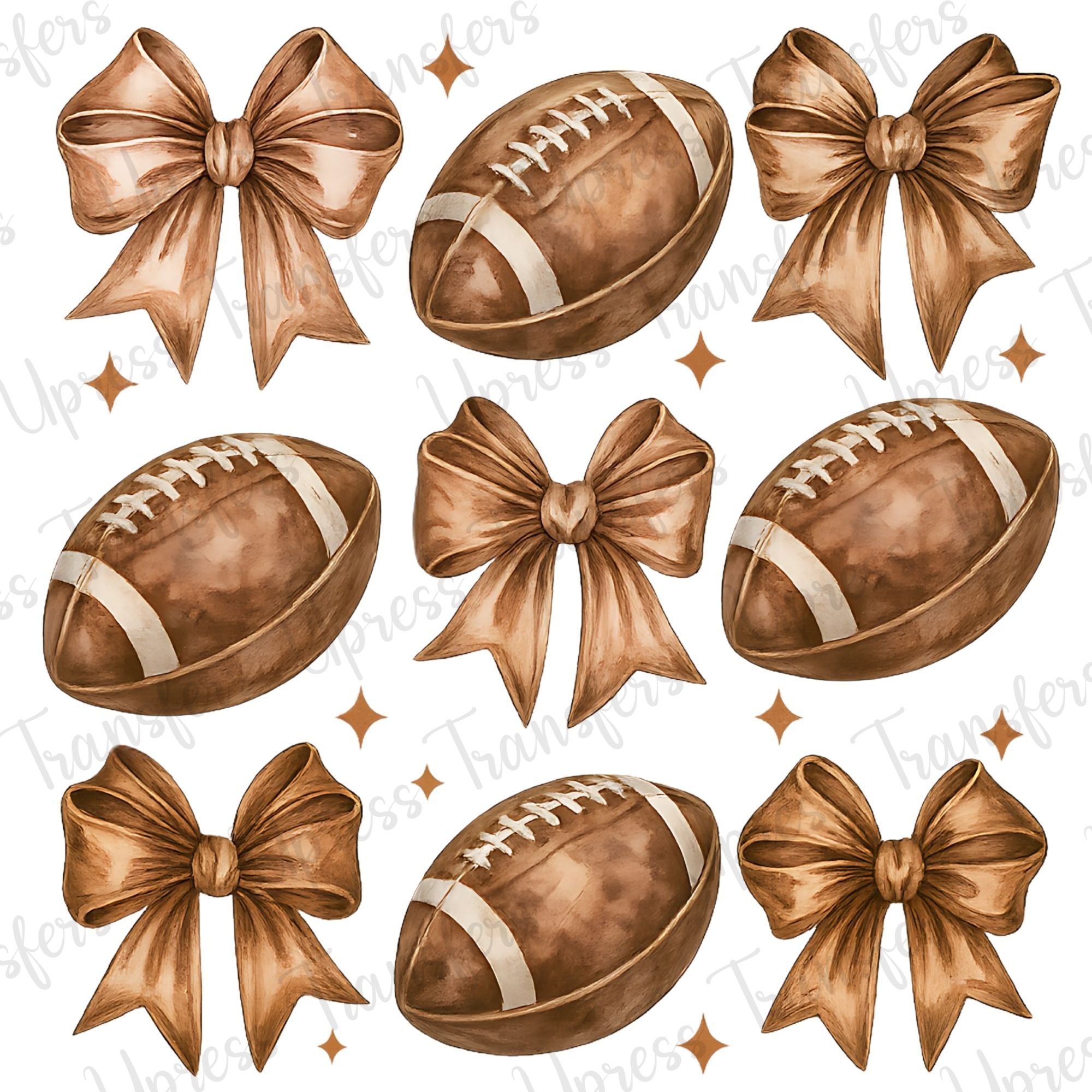 Soft Watercolor Football Coquette
