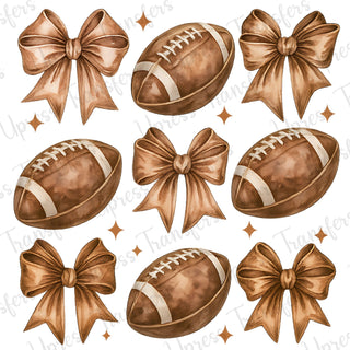 Soft Watercolor Football Coquette