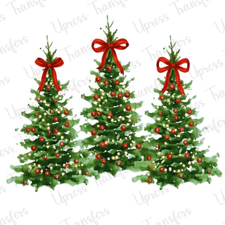 Soft Watercolor Tree Trio