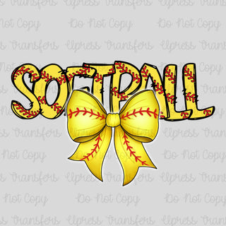 Softball Red Stitching