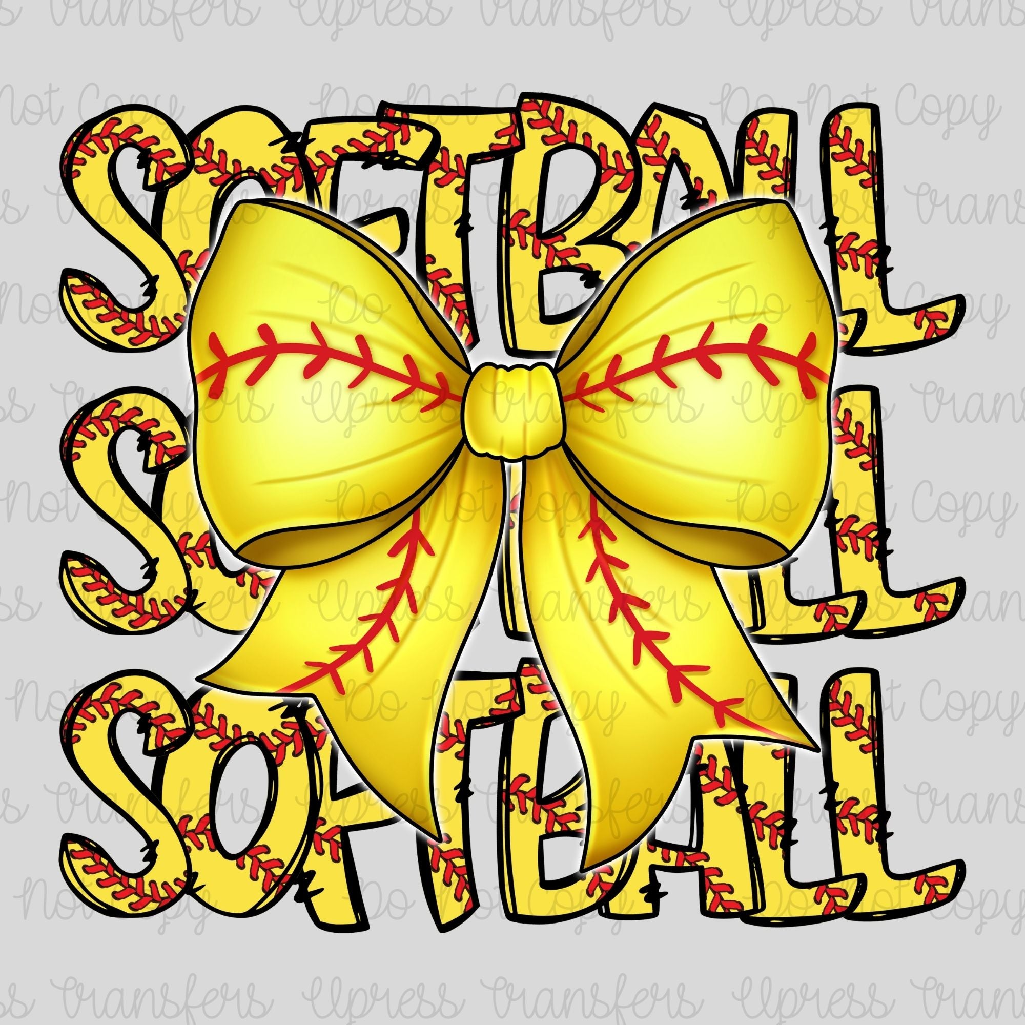 Softball x 3 Coquette Stitching