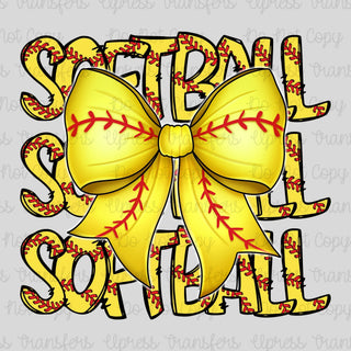 Softball x 3 Coquette Stitching