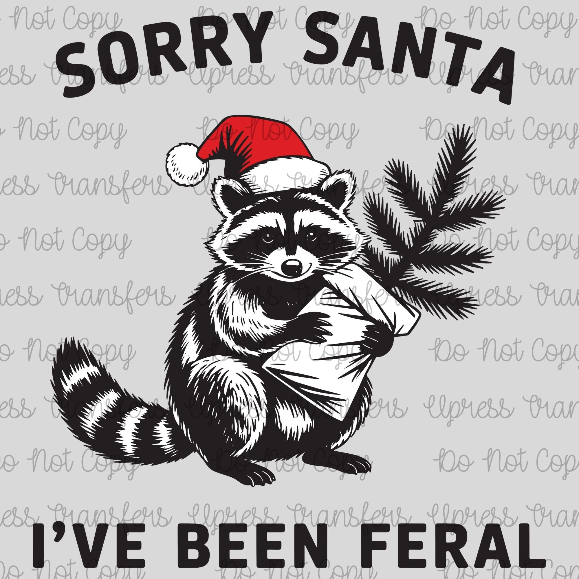 Sorry Santa Raccoon Tree