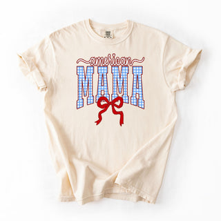 Sparkle Blue Plaid American Mama