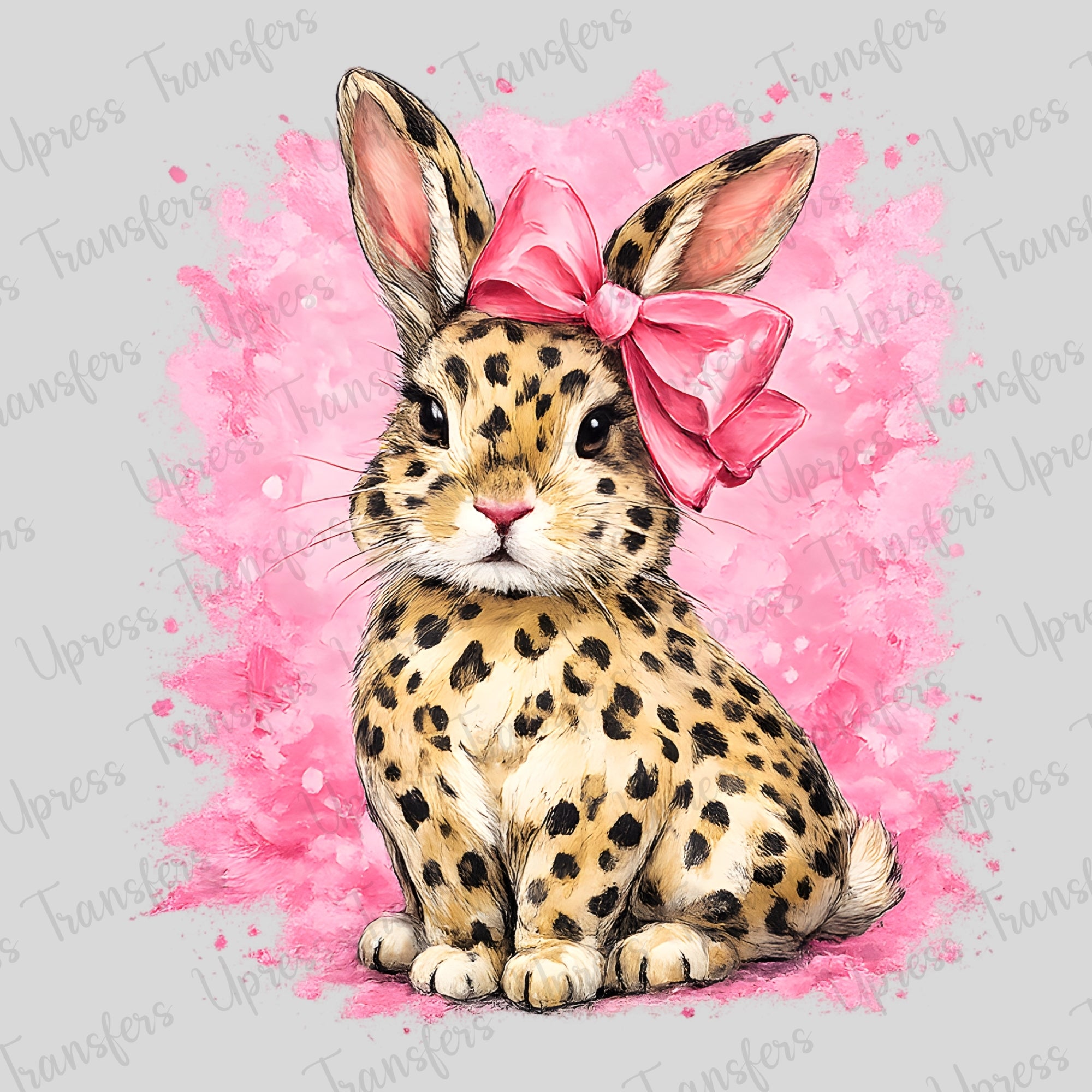 Splash Pink Leopard Bunny
