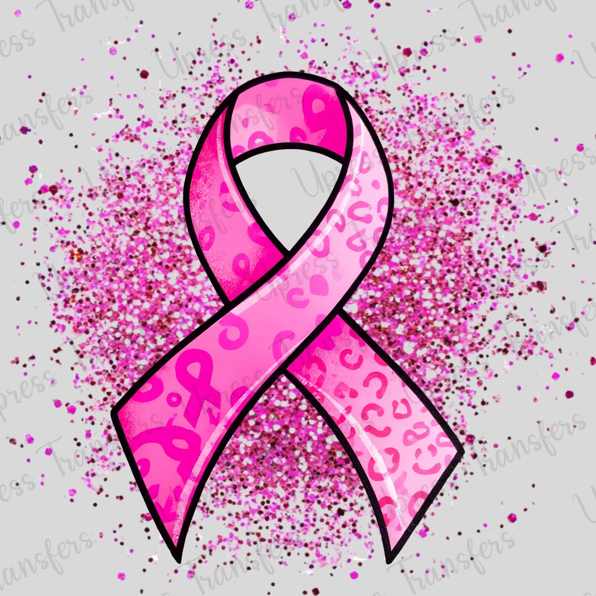 Splatter Breast Cancer Ribbon