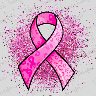 Splatter Breast Cancer Ribbon