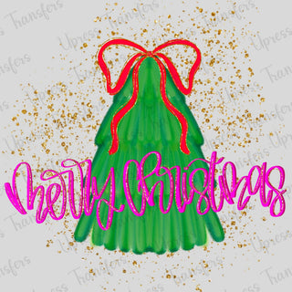 Splattered Merry Christmas Tree