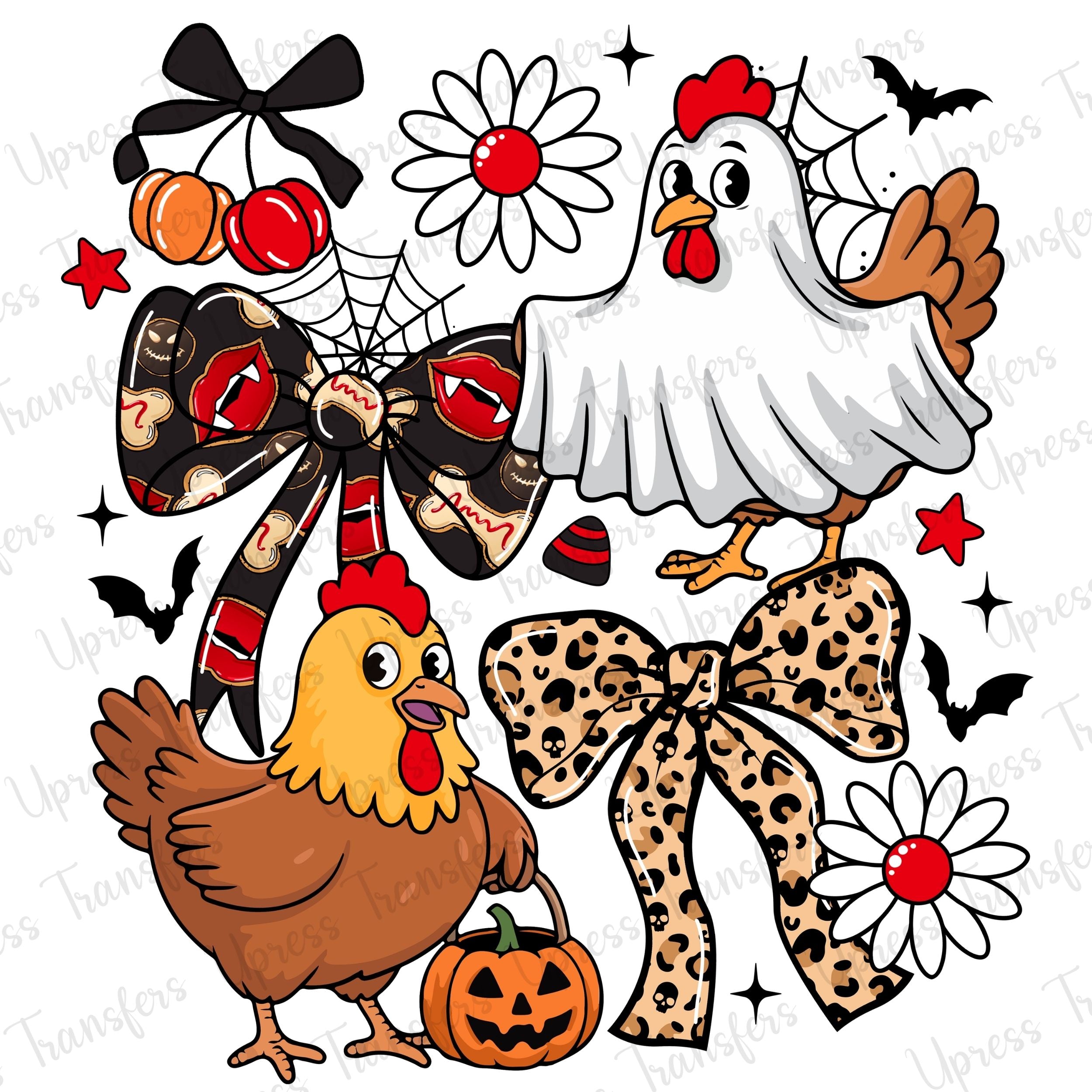 Spooky Chickens and Bows