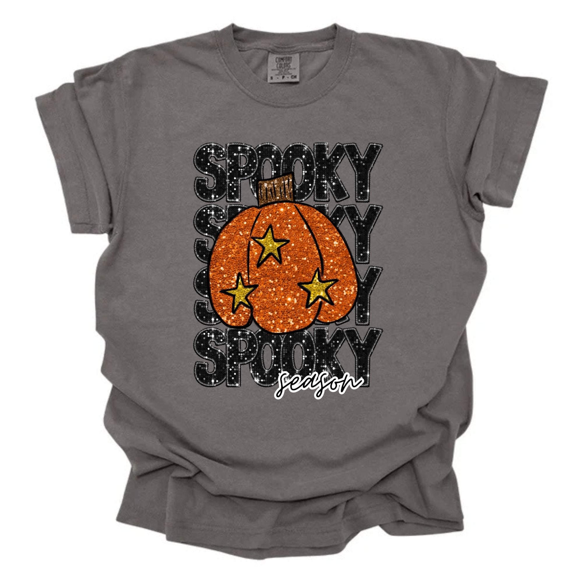 Spooky Pumpkin Faux Sequins