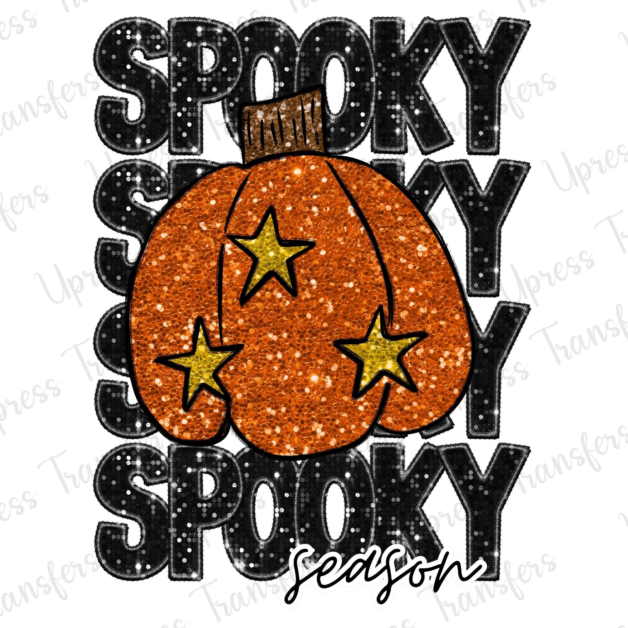 Spooky Pumpkin Faux Sequins