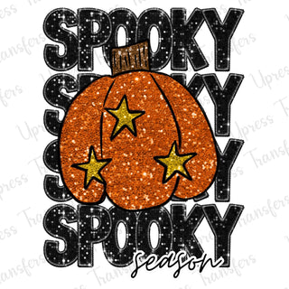 Spooky Pumpkin Faux Sequins