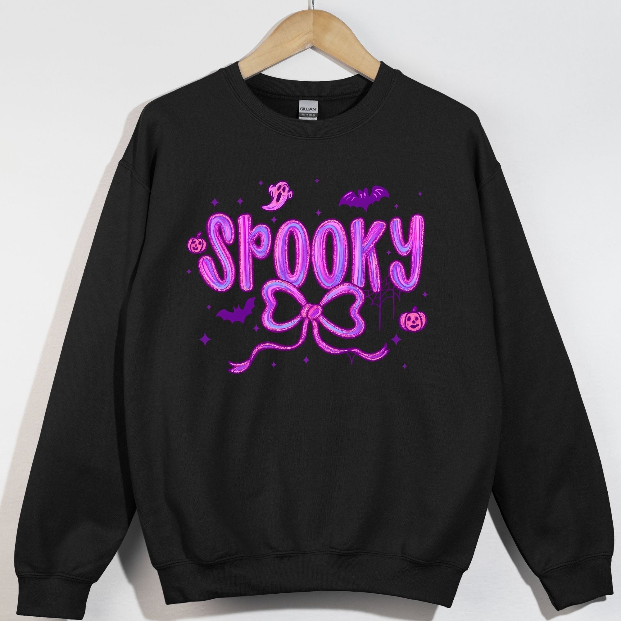 Spooky Purple Glittery Bow