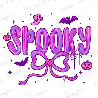 Spooky Purple Glittery Bow