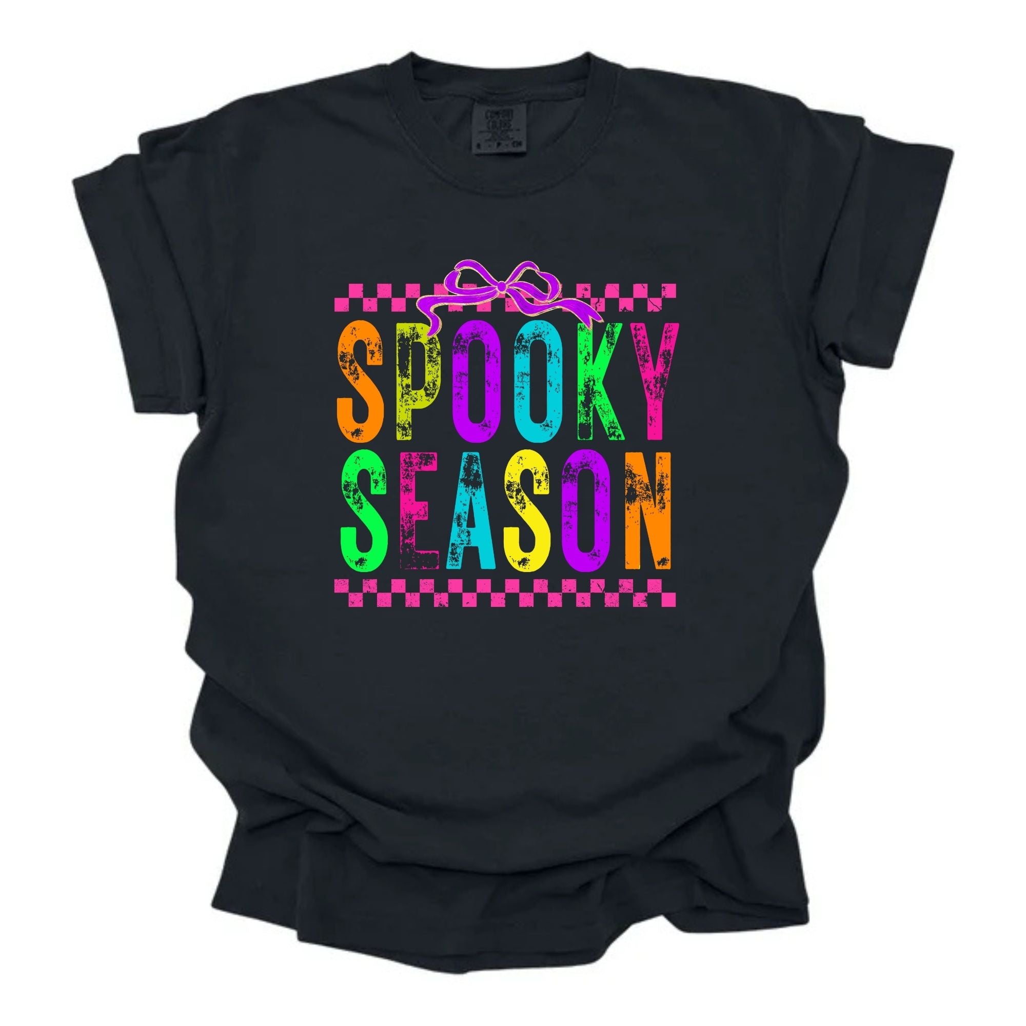 Spooky Season Stacked Neon Distressed