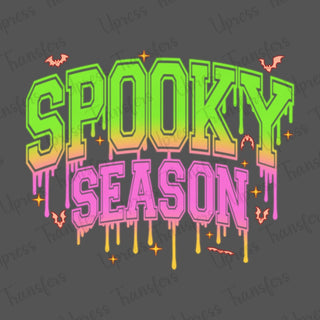 Spooky Season Varsity Neon Drips