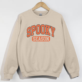 Spooky Season Varsity Orange Distressed