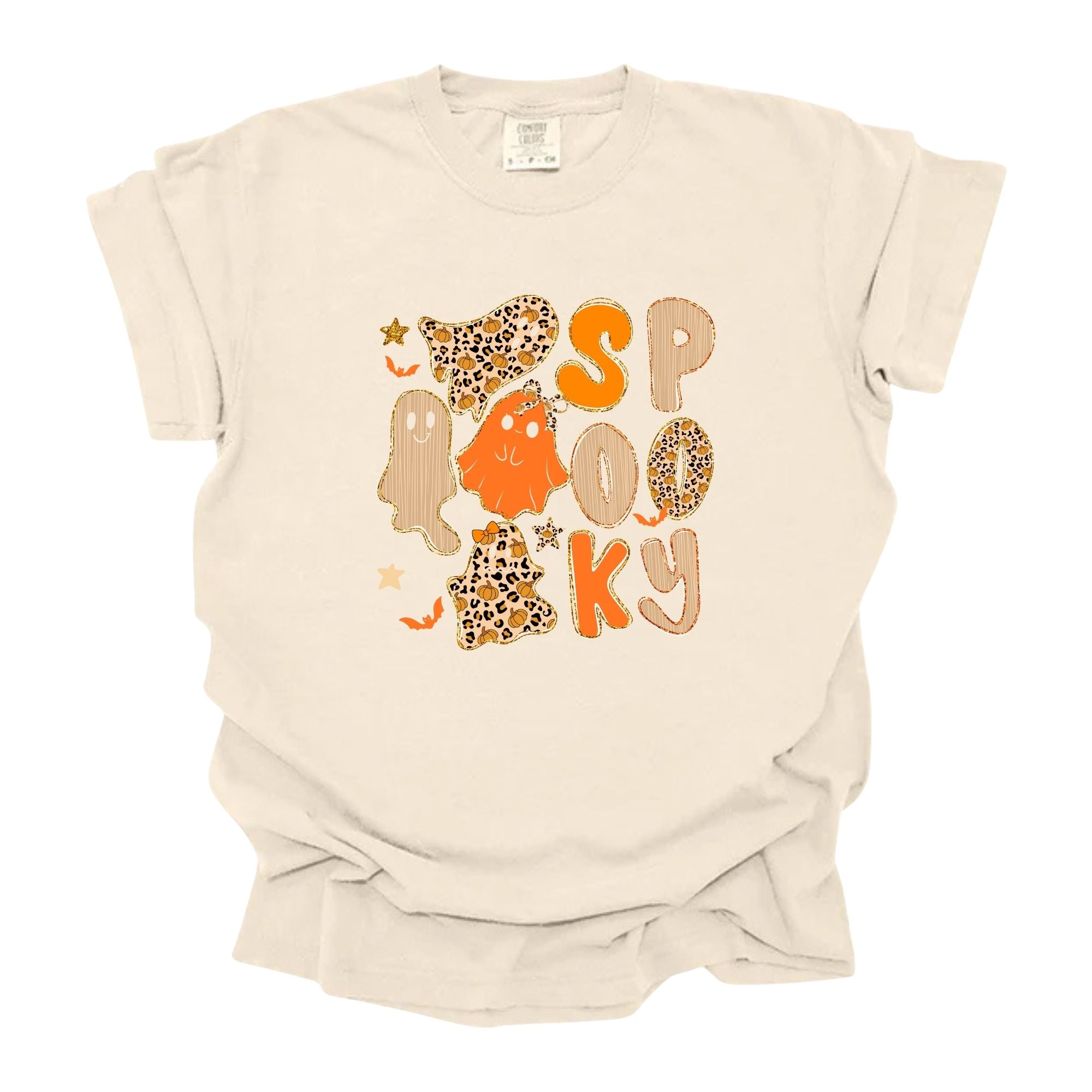 Spooky Stacked Orange Cute Ghosts