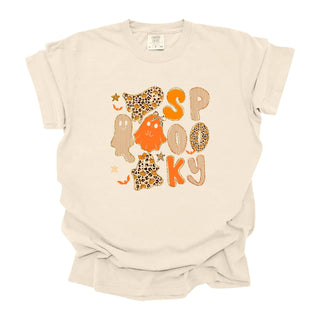 Spooky Stacked Orange Cute Ghosts