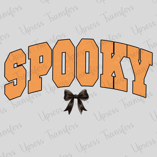 Spooky Varsity Small Black Bow