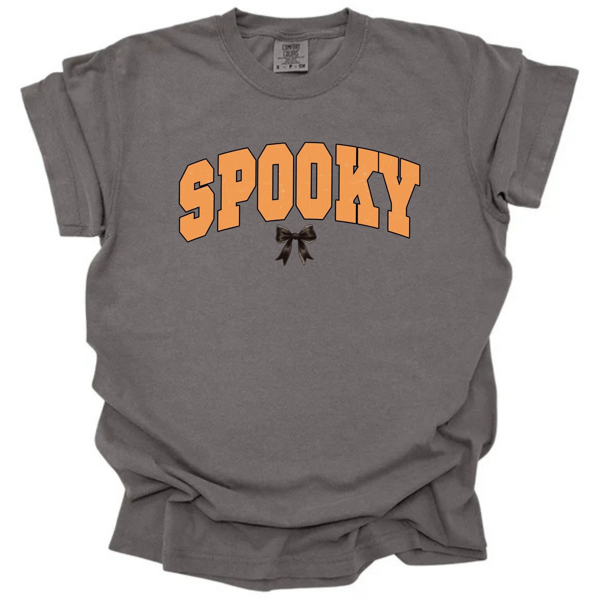 Spooky Varsity Small Black Bow
