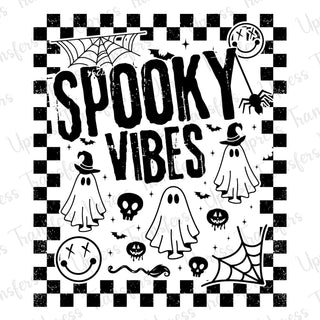Spooky Vibes Checkered Frame Halloween
