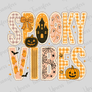 Spooky Vibes Lacey Patterned Letters