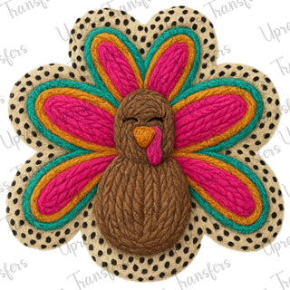 Spotted Faux Yarn Turkey