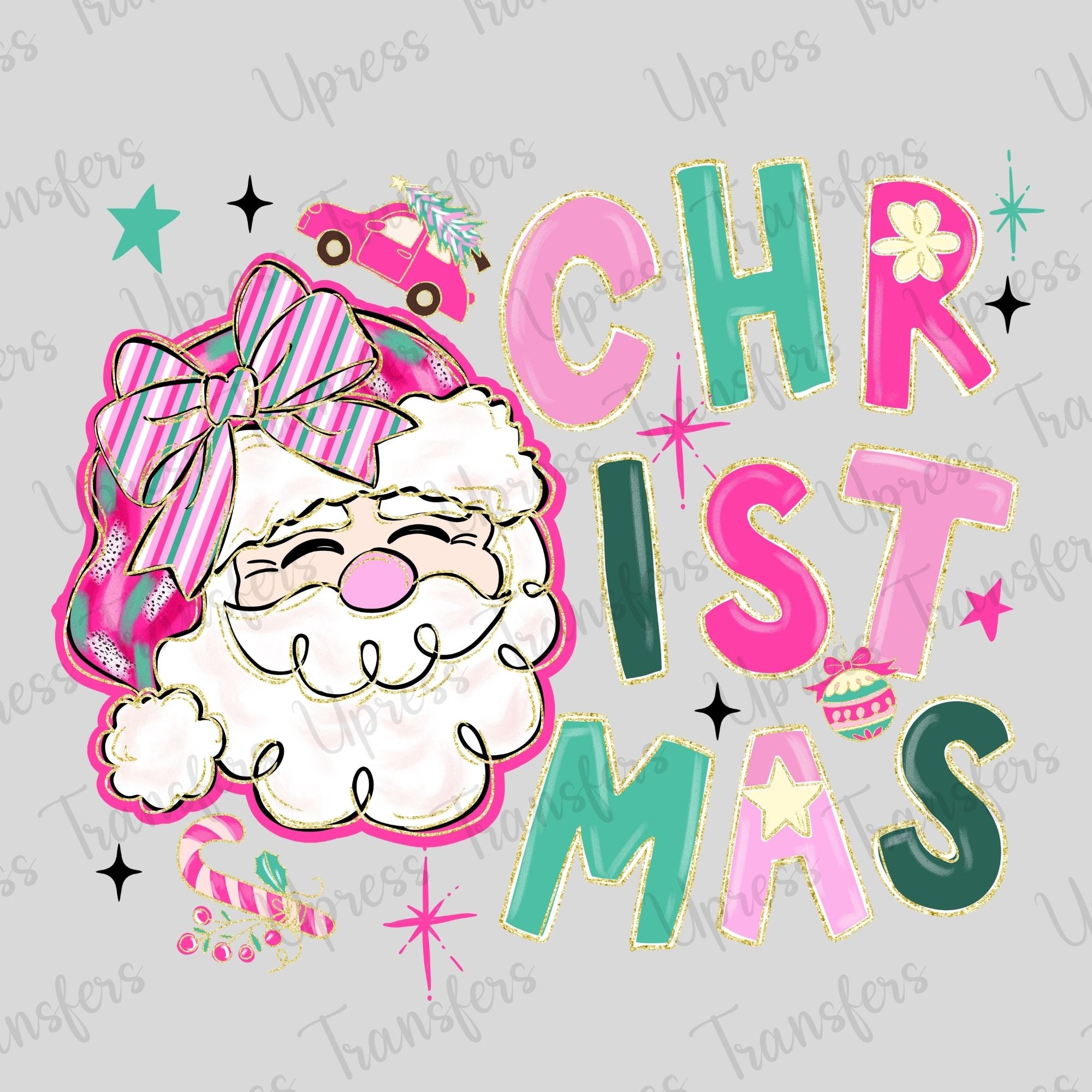 Stacked Christmas Jolly Santa