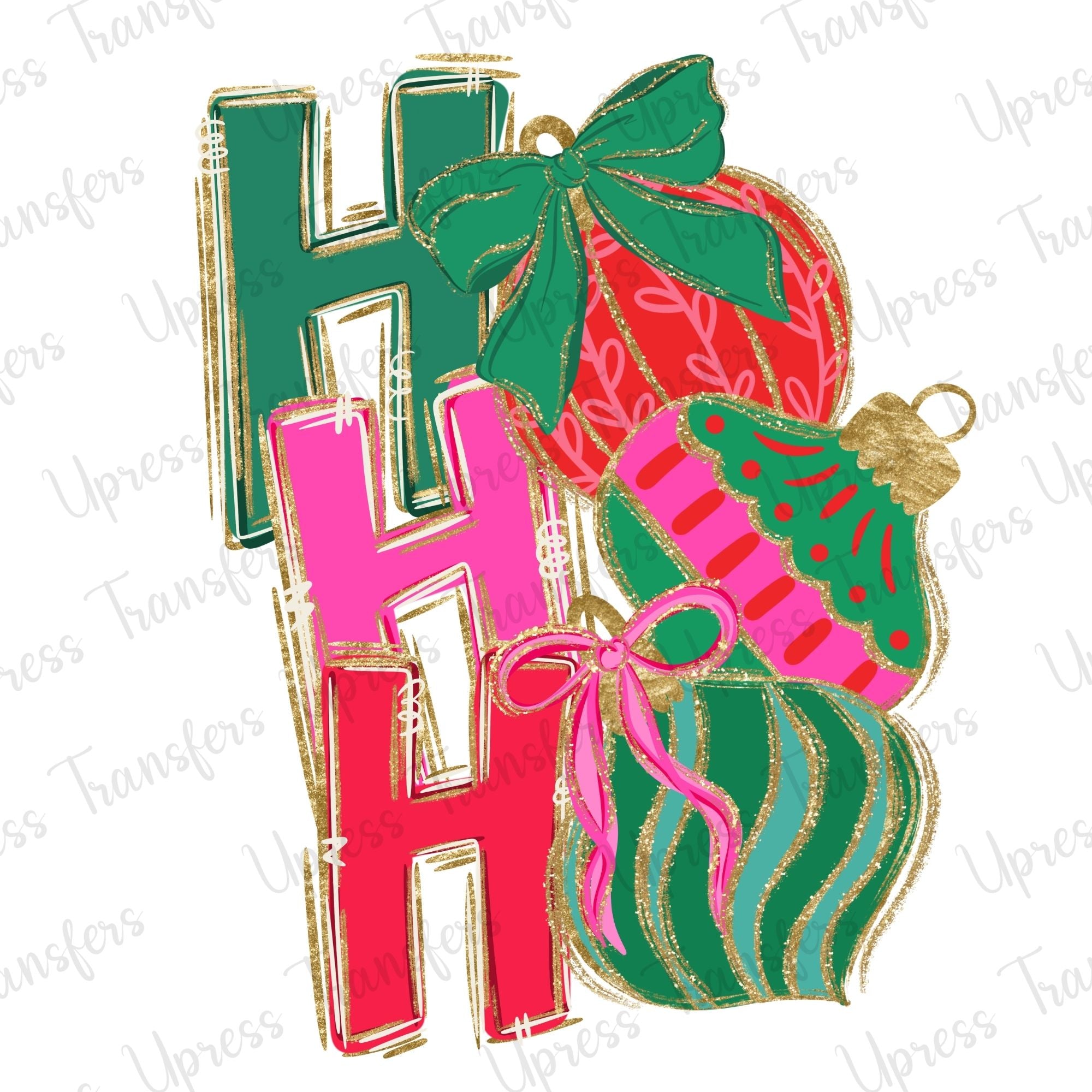 Stacked Ho Ho Ornaments