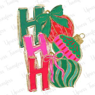 Stacked Ho Ho Ornaments