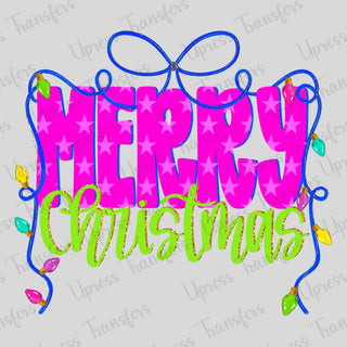 Star Merry Christmas Blue Coquette