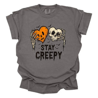 Stay Creepy Heart Skull