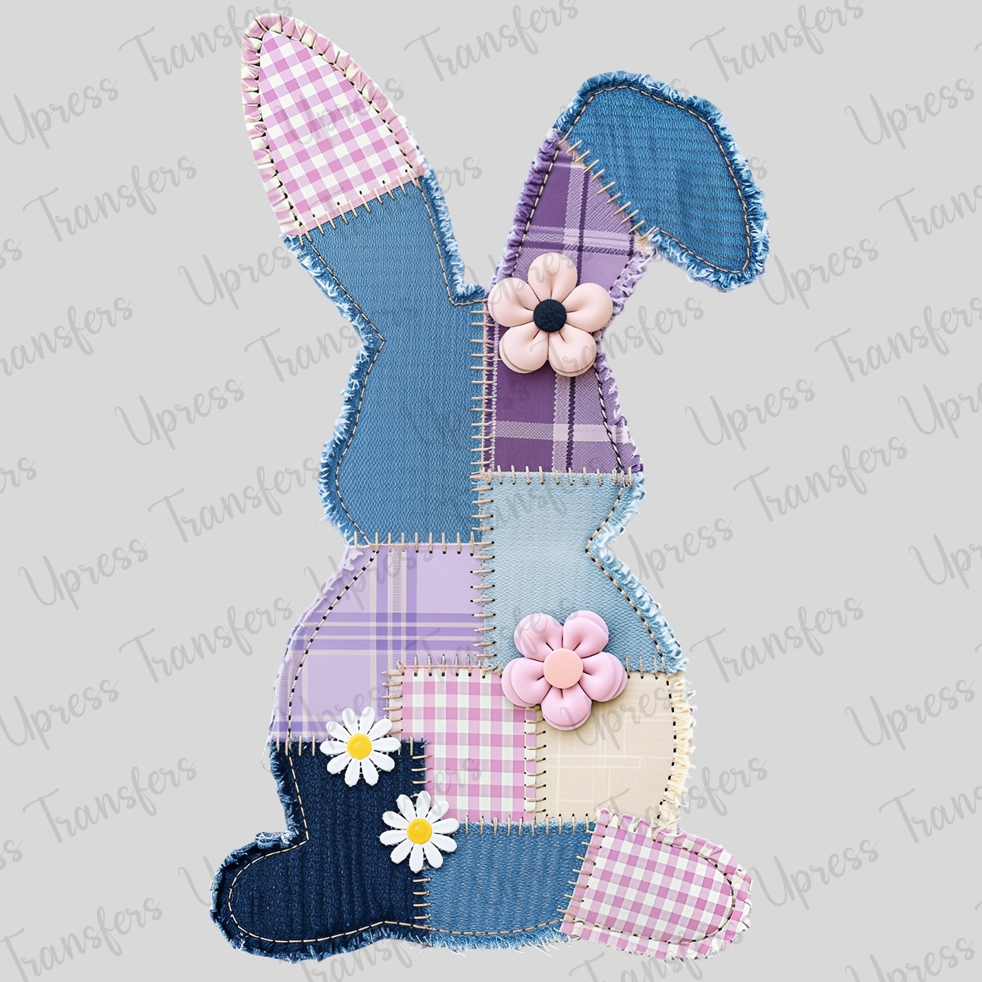 Stitched Bunny Flowers