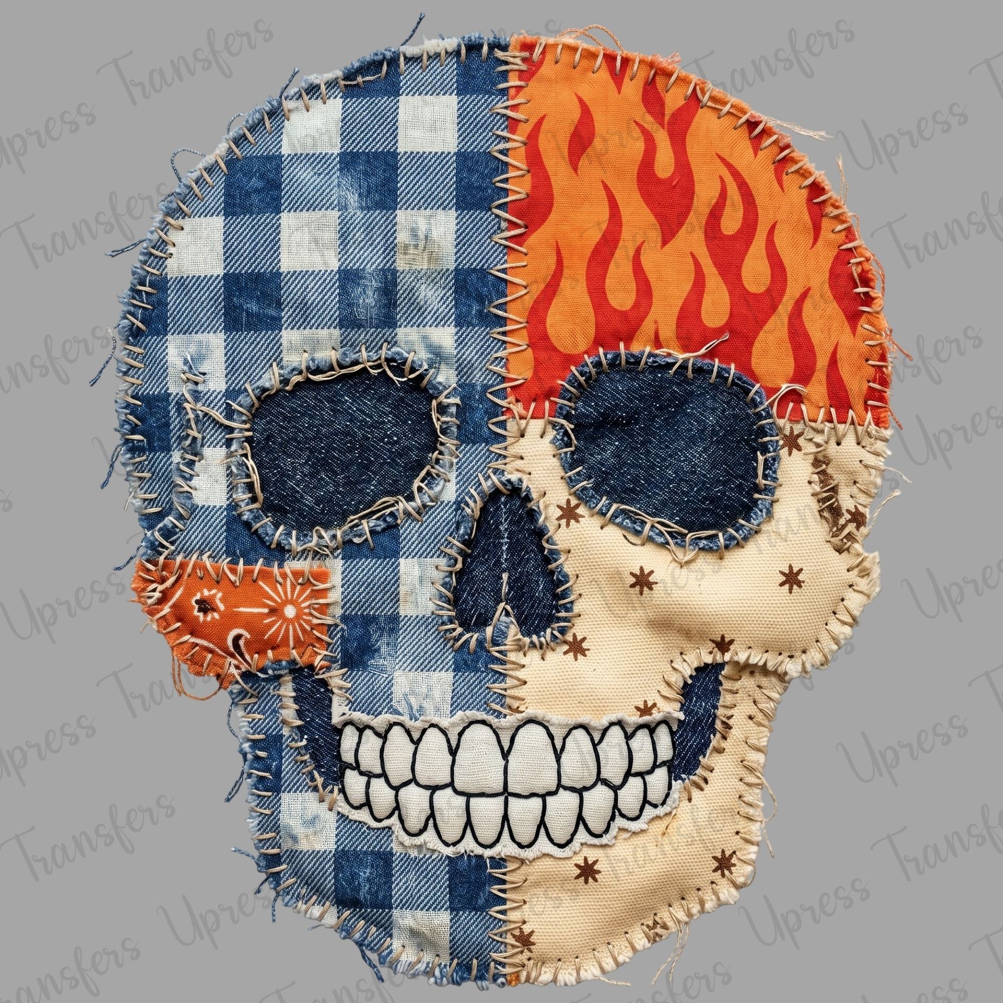 Stitched Fabric Skull